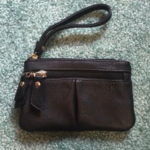 Wristlet- outside black with clean inside.